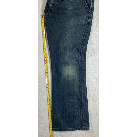Levis RED Collection Low Trouser Boot Cut Medium Wash Jeans 34 X 30 Rare Women’s - Picture 12 of 16